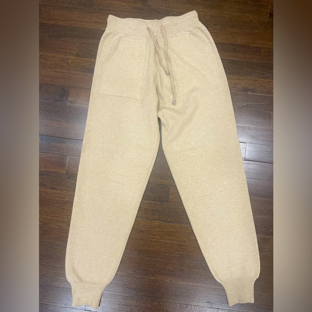 Women Cashmere Pants.  Soft High-Waist Knitted Pants.  Female Casual